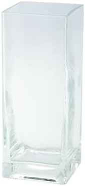 CC Home Furnishings Square Clear Glass Candle Holder - 10 Inch