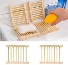 Wooden Soap Dish with Ladder Design 1pc