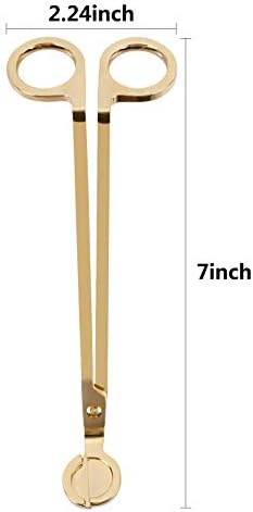 Harapu Gold Candle Wick Trimmer with Stainless Steel Clipper