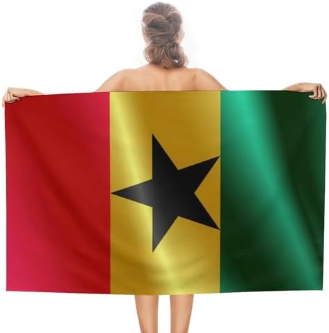 4SEE Oversize Beach Towel with Ghana Flag Design