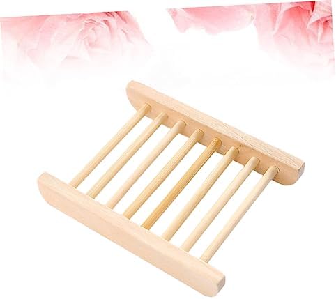 LIFKICH Wooden Soap Dish Drainer for Bathroom Travel Gym Use Compact Design