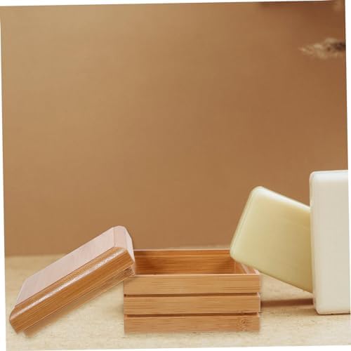 Wooden Soap Dish Sturdy Draining Holder for Kitchen Bathroom
