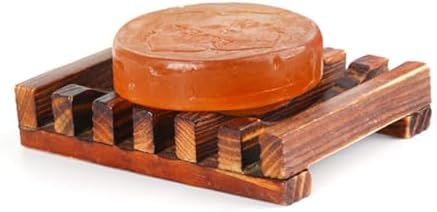 4PC Carbonized Wood Soap Holder for Kitchen Bathroom Countertops