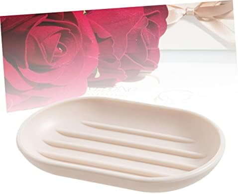 VOSAREA Oval Soap Dish Beige PP Material