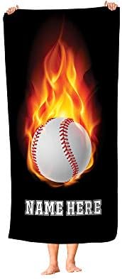 Personalized Baseball Beach Towels for Kids