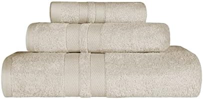 BLUENILEMILLS Ultra-Soft Cotton Towel Set 3 Piece Ivory 1