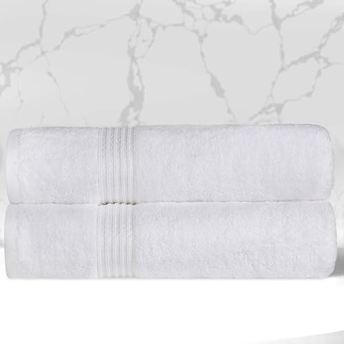 Superior Egyptian Cotton Bath Towel Set Set of 2 White