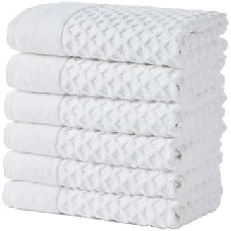 Great Bay Home White Bath Towels 6 Pack 26x16