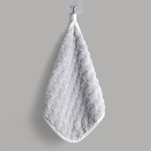 GIBZ 5 Pack Absorbent Washcloths Soft Towels Set with Hanging Loops
