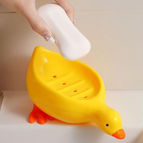 Cute Duck Soap Holder with Drainage for Shower