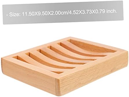 LIFKOME Simple Beech Soap Dish with Drainage