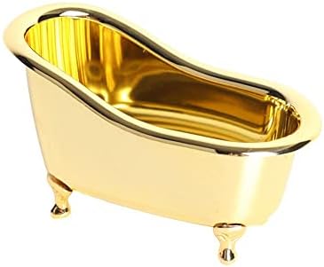 Mini Bathtub Soap Dish with Gold Electroplated Finish