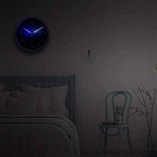 HITO 12 Inch Night Light Wall Clock with Adjustable Brightness