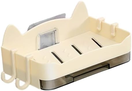 WITHO Wall Mounted Soap Holder - HoleFree Square Design - Space Saving Bathroom Accessory