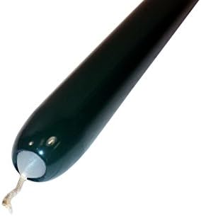 Forever Candles Set of 2 - Refillable Tapered Pillars with Elegant Green Finish