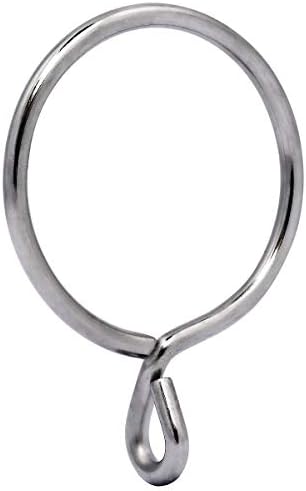 Curtain Rings with Eyelet - 23 Satin Nickel Set of 28