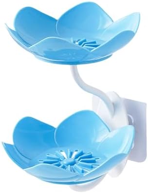 Qinlenyan Bathroom Soap Holder with Suction Cup and Drainage