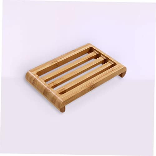 Travel Soap Dish Bamboo Wood Holder 2 Pack for Bathroom and Shower
