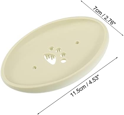 VOCOSTE Silicone Soap Dish with Bristles 115x7cm Beige