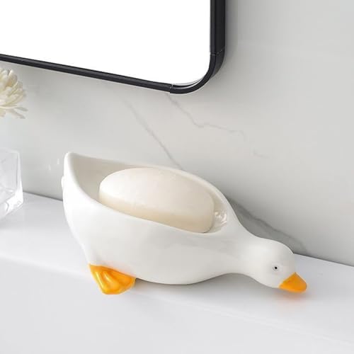 Cute Duck Soap Holder with Drainage for Shower