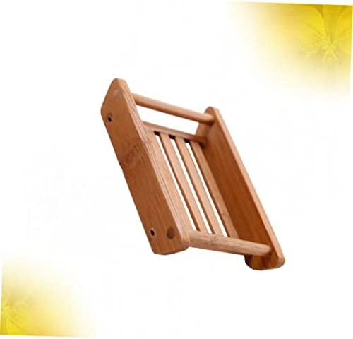 Mobestech Retro Wooden Soap Dish Boat Shape Self Draining