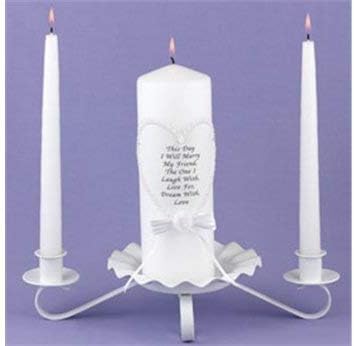 Wedding Unity Candles Set of 3 This Day I Will Marry My Friend