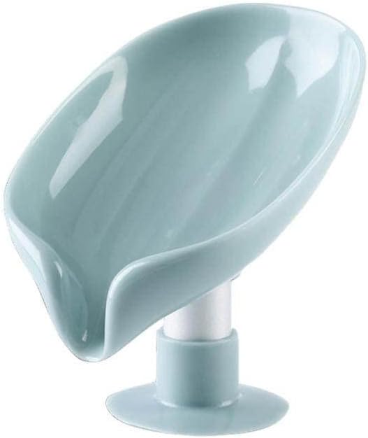 Generic Leaf Shape Soap Dish - Durable Plastic Bath Holder - Beige