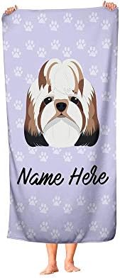 Personalized Corner Extra Large Pet Shihtzu Towel for Kids