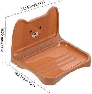 4PCS Cartoon Bear Wall Mounted Soap Racks Suction Cup Holder