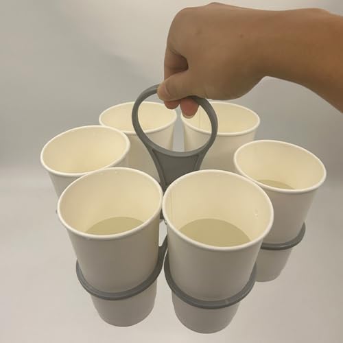 Reusable Fold Away 6-Cup Carrier with Handle 1