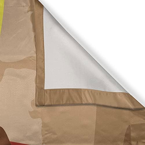 Ambesonne African Kitchen Curtains 2 Panel Set 1