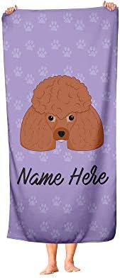 Personalized Pet Poodle Towel for Kids and Adults