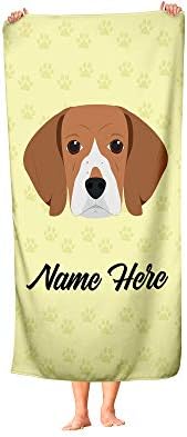 Personalized Beagle Face Towels - Beach Bath Large Medium