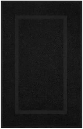 Cotton Paradise 100 Cotton Bath Mats Set of 2 Black
