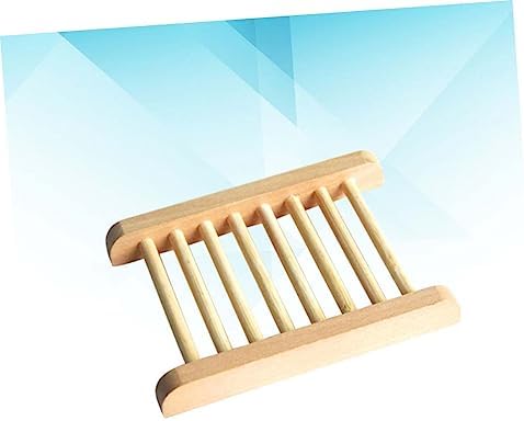 2pcs Natural Wood Soap Tray Holder for Home Bathroom Kitchen