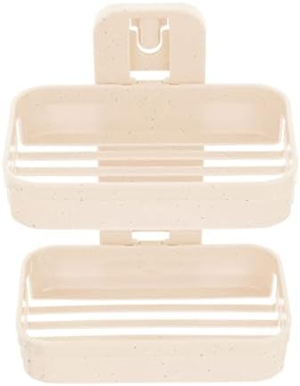 PRETYZOOM Wall Adhesive Double Layer Soap Holder