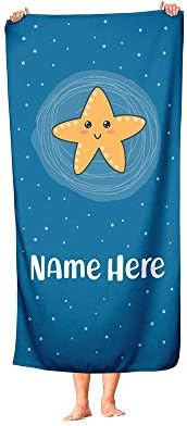 Extra Large Personalized Starfish Towel for Kids and Adults