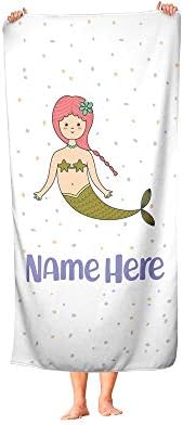 Extra Large Mermaid Towel for Kids - Customizable