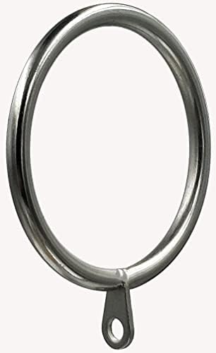 42-Piece Satin Nickel Curtain Rings 20 Inner Diameter for 15 Rod