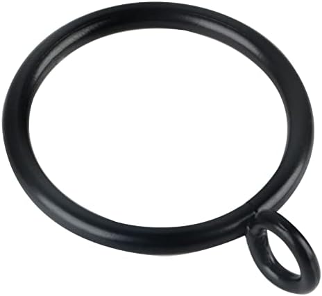 Hanitronic Black Drapery Curtain Ring Set of 30PCS