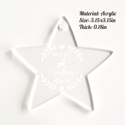 Personalized Babys First Christmas Acrylic Ornament