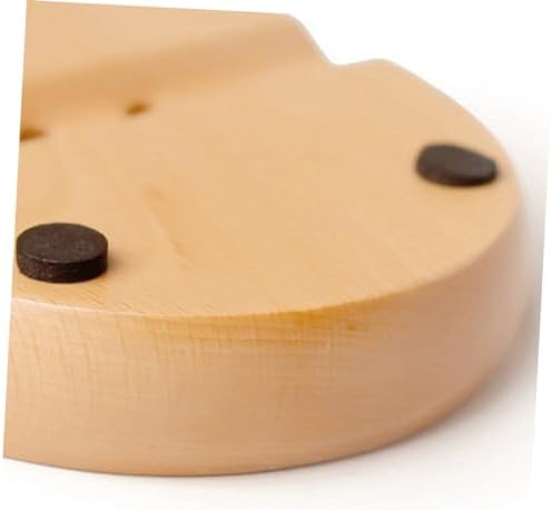 KONTONTY Wooden Soap Dish Drainer Holder Oval Round for Bathroom