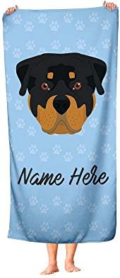 Personalized Corner Extra Large Pet Rottweiler Towel for Kids