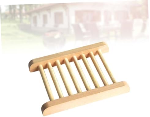 2pcs Natural Wood Soap Tray Holder for Home Bathroom Kitchen