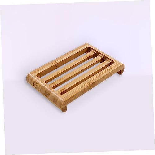 Cabilock 2pcs Bamboo Soap Holder for Bathroom and Kitchen