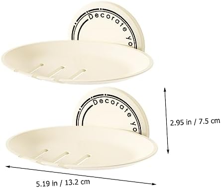 2Pcs Wall Mounted Self Adhesive Soap Dish for Shower and Kitchen