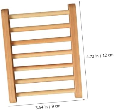 OUNONA Wooden Soap Dish Holder for Bathroom Sink and Shower