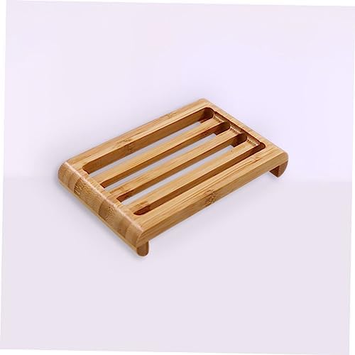 BUGUUYO 2pcs Bamboo Soap Dish Draining Holder