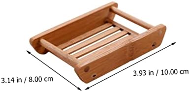 Amosfun 2pcs Wooden Soap Tray for Bathroom