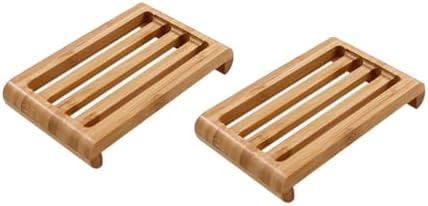 TINEASUR Bamboo Soap Tray Elegant Self-Draining Holder